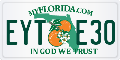FL license plate EYTE30