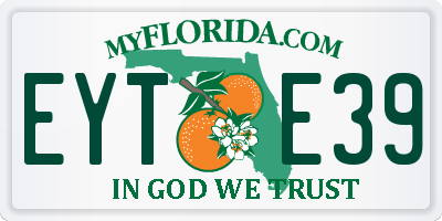 FL license plate EYTE39