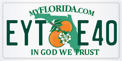 FL license plate EYTE40