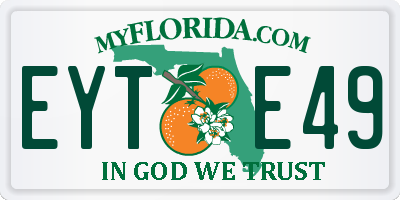 FL license plate EYTE49