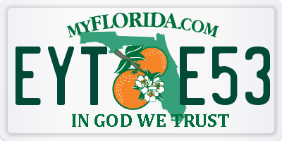 FL license plate EYTE53