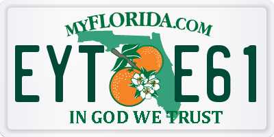 FL license plate EYTE61