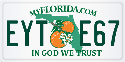 FL license plate EYTE67