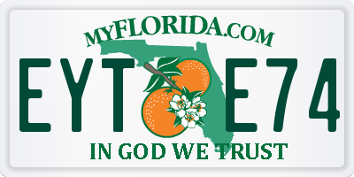 FL license plate EYTE74