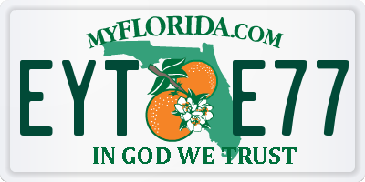 FL license plate EYTE77