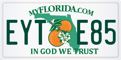 FL license plate EYTE85
