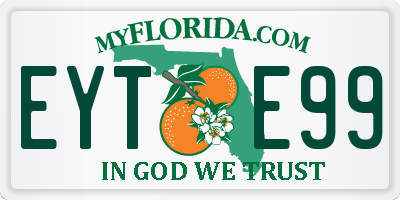 FL license plate EYTE99
