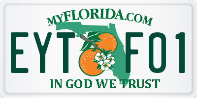 FL license plate EYTF01