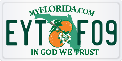 FL license plate EYTF09