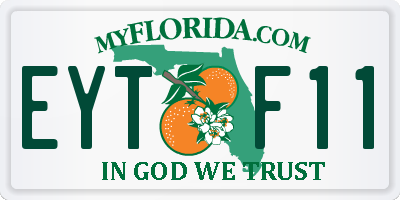 FL license plate EYTF11