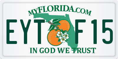 FL license plate EYTF15