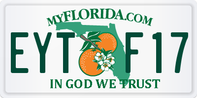 FL license plate EYTF17