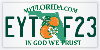 FL license plate EYTF23