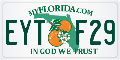 FL license plate EYTF29