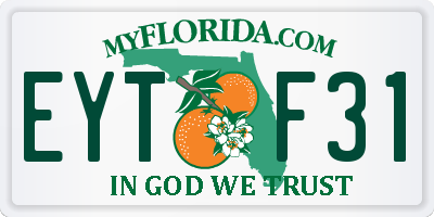 FL license plate EYTF31