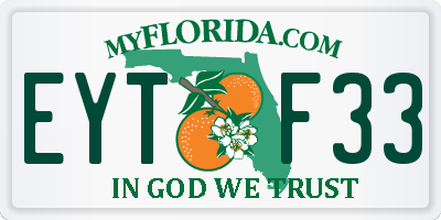 FL license plate EYTF33