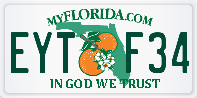 FL license plate EYTF34