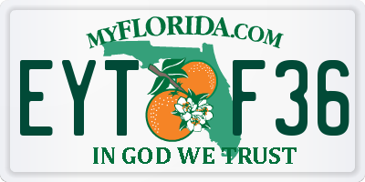 FL license plate EYTF36