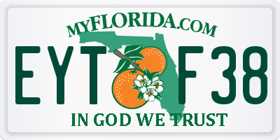 FL license plate EYTF38