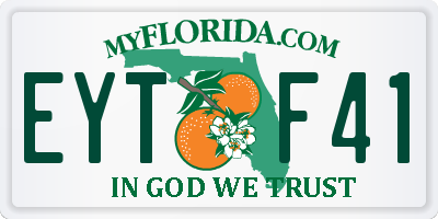 FL license plate EYTF41