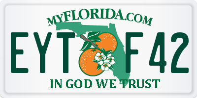 FL license plate EYTF42
