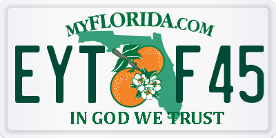 FL license plate EYTF45