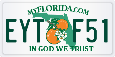 FL license plate EYTF51