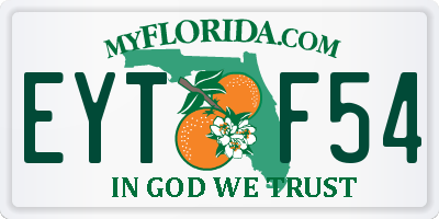 FL license plate EYTF54