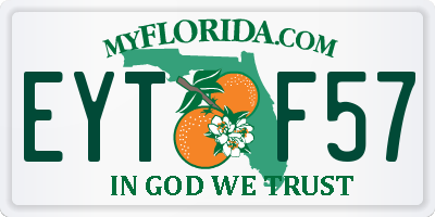 FL license plate EYTF57