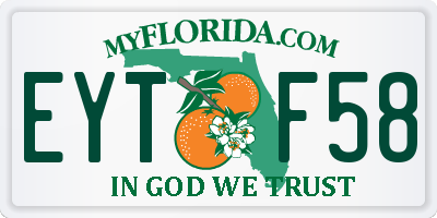 FL license plate EYTF58