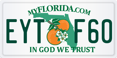 FL license plate EYTF60