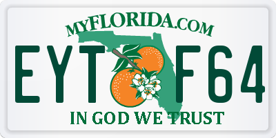FL license plate EYTF64
