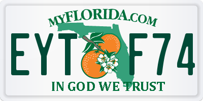 FL license plate EYTF74