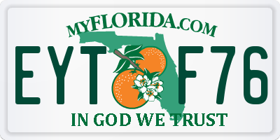 FL license plate EYTF76