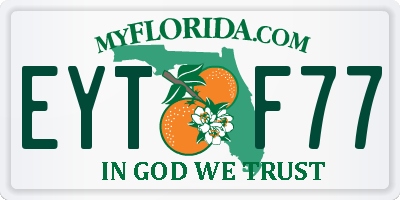 FL license plate EYTF77