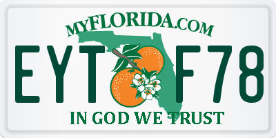 FL license plate EYTF78