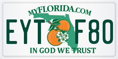 FL license plate EYTF80