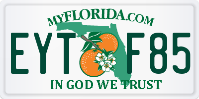 FL license plate EYTF85