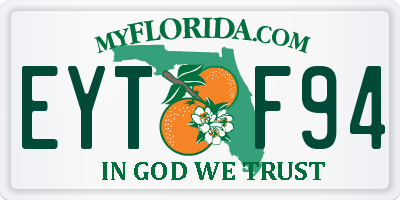 FL license plate EYTF94
