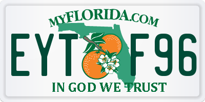 FL license plate EYTF96