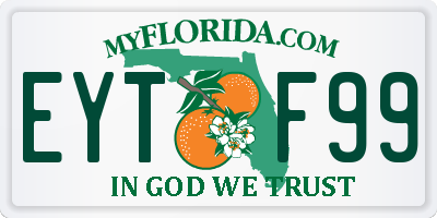 FL license plate EYTF99