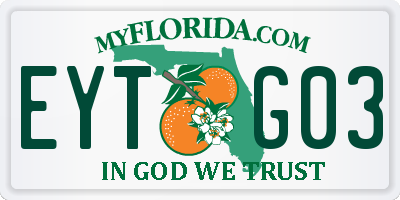 FL license plate EYTG03