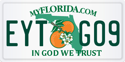 FL license plate EYTG09