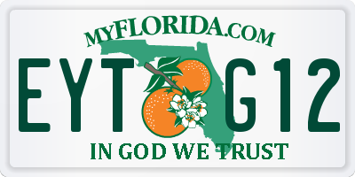 FL license plate EYTG12