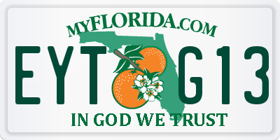 FL license plate EYTG13