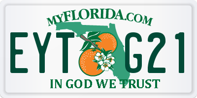 FL license plate EYTG21