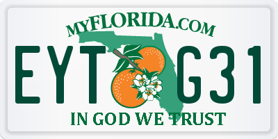 FL license plate EYTG31