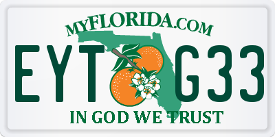 FL license plate EYTG33
