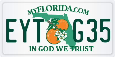 FL license plate EYTG35