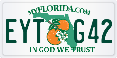 FL license plate EYTG42